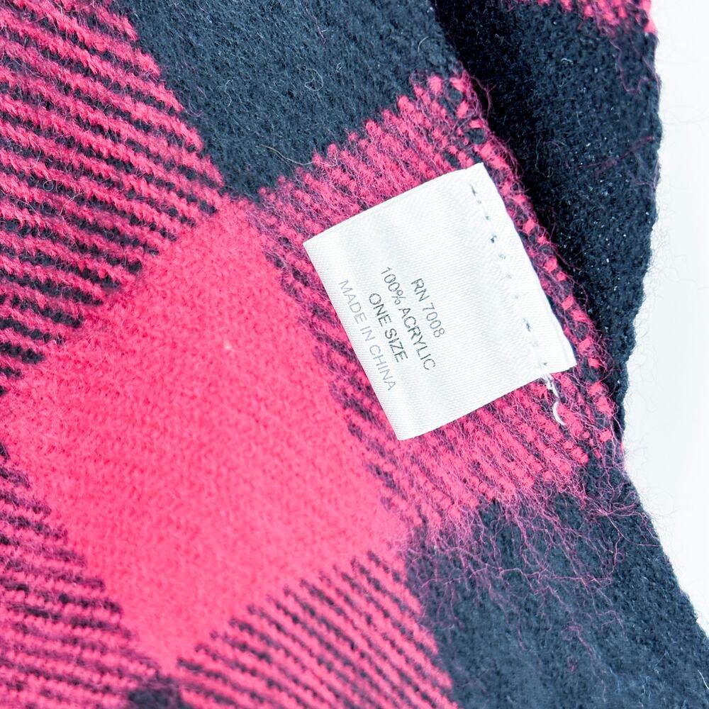 Lot 6 Women's Scarves Knit Infinity Plaid Buffalo Check Blanket Wrap Winter - Picture 6 of 14